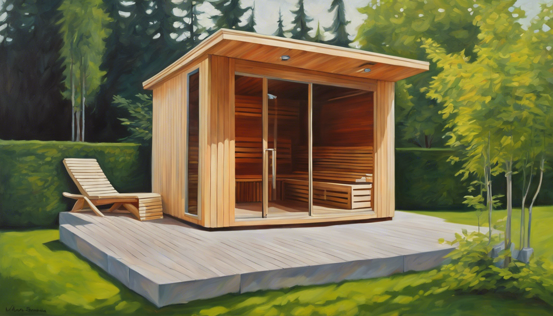 Eine große Sauna im Garten