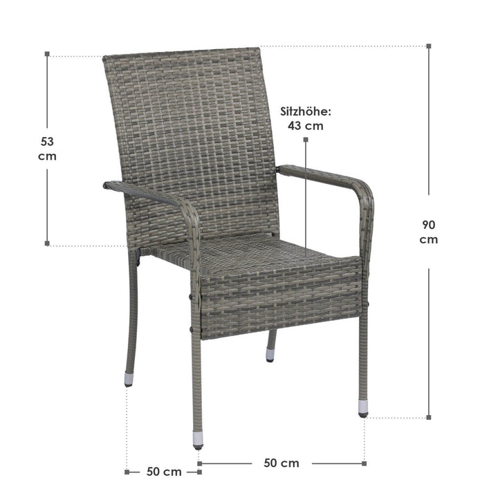 Chaises de jardin en polyrotin Yoro