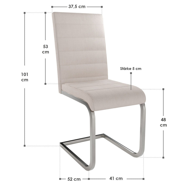 Chaise cantilever Vegas avec cordon