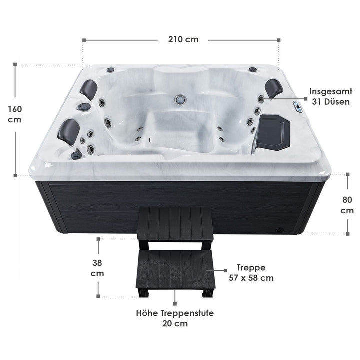 Oasis de bain à remous extérieur