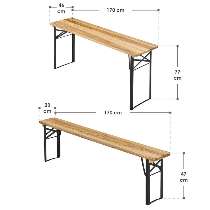 Ensemble de tente à bière Bichl 170 cm