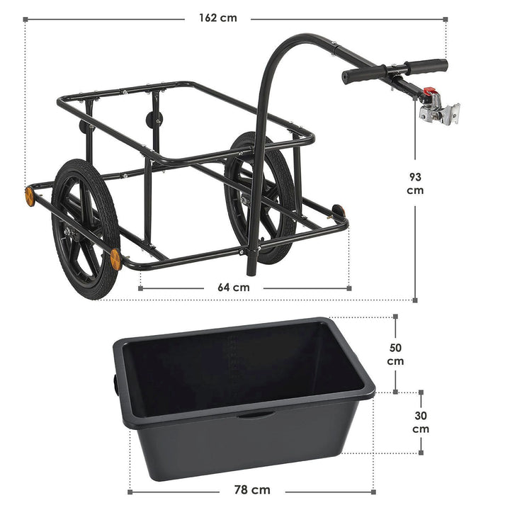 Remorque de transport / remorque à vélo 90 litres