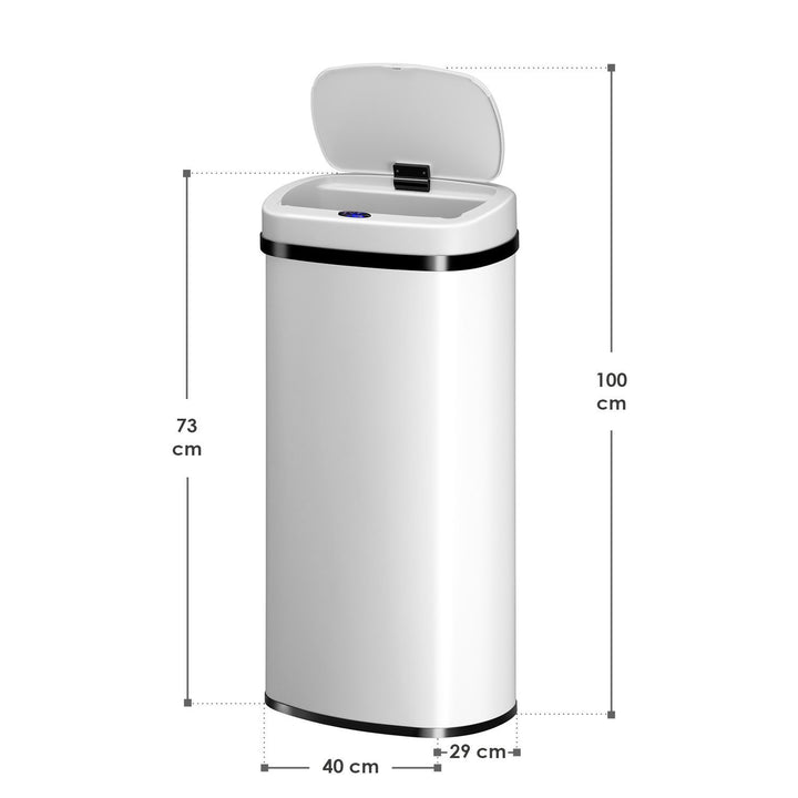Rechteckiger Mülleimer mit Sensor