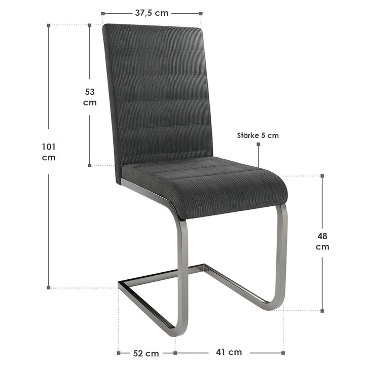 Chaise cantilever Vegas avec cordon