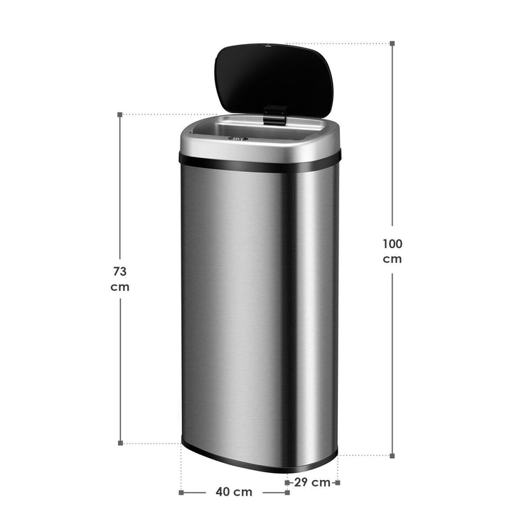 Rechteckiger Mülleimer mit Sensor