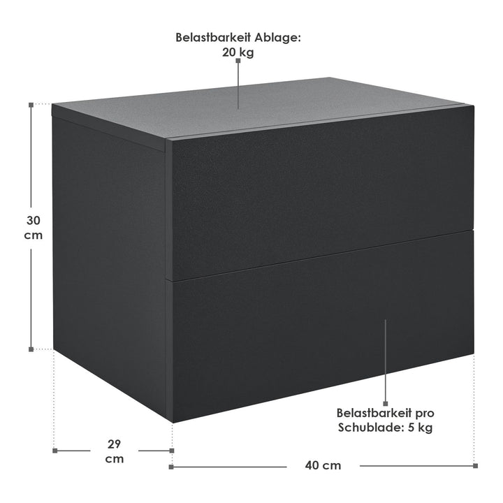 Table de chevet murale suspendue