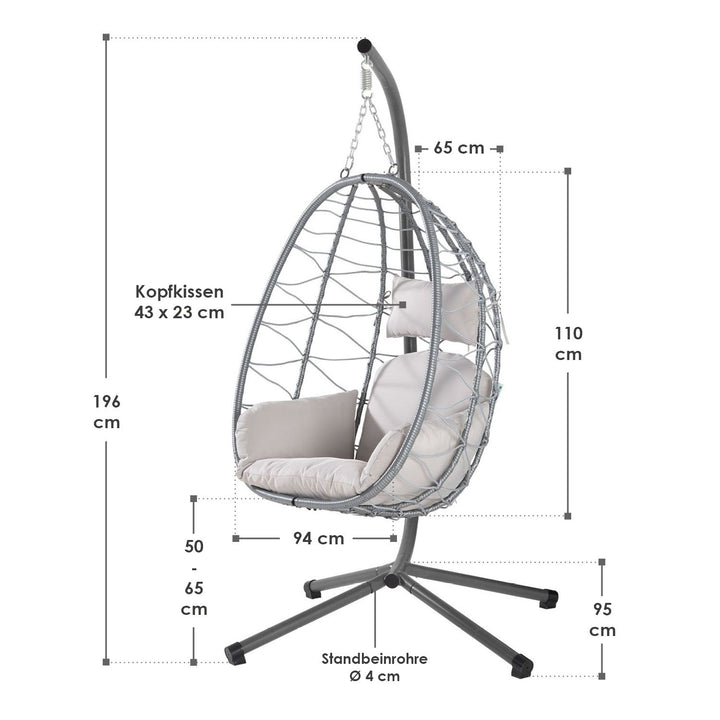 Chaise suspendue Aria avec cadre