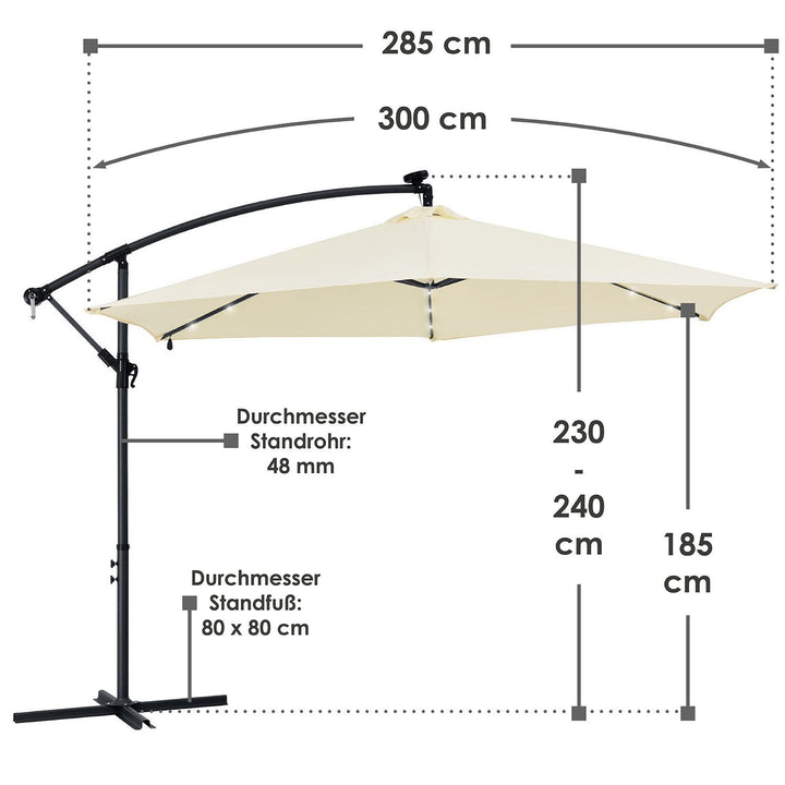 Parasol déporté à LED Brésil