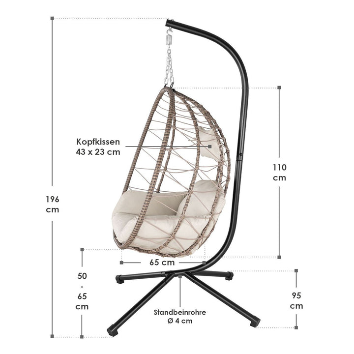 Chaise suspendue Aria avec cadre