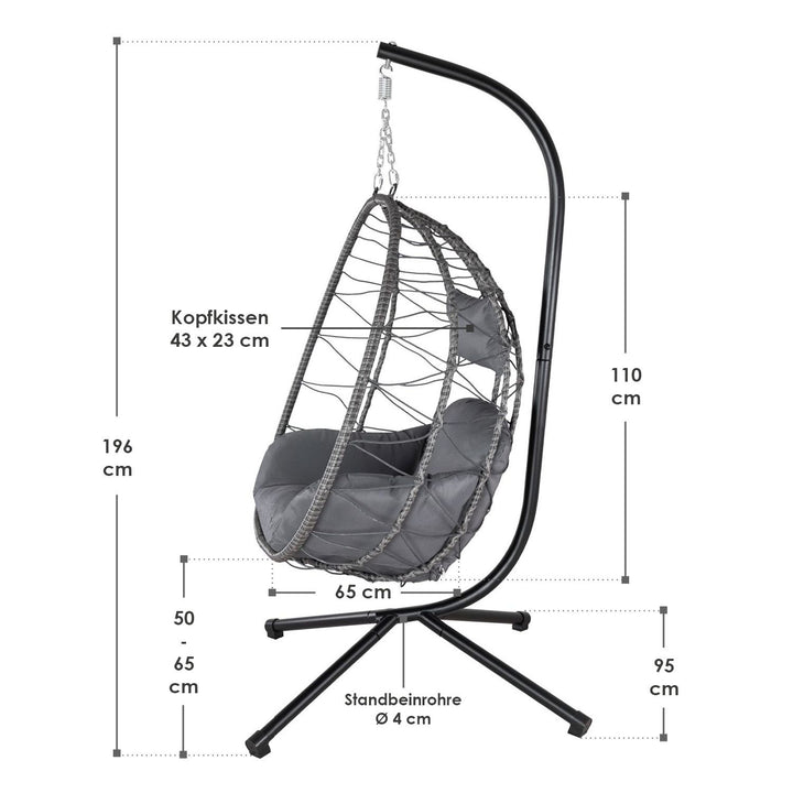 Chaise suspendue Aria avec cadre