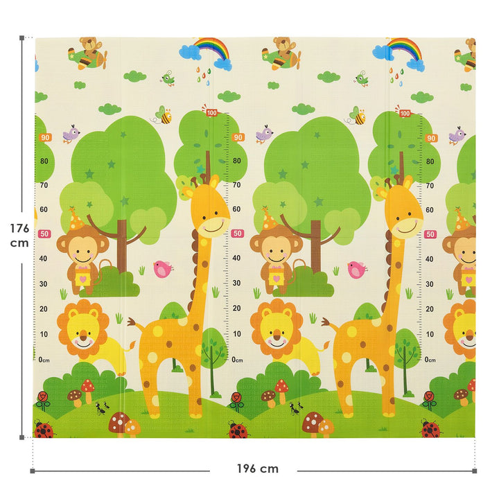 Tapis de jeu 180 x 200 cm avec divers motifs d'animaux