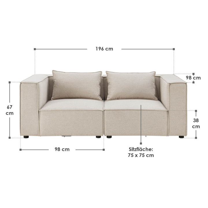 Canapé modulable Domas S - 2 places