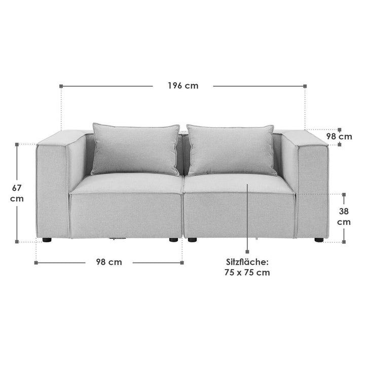 Canapé modulable Domas S - 2 places