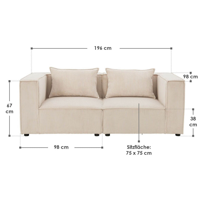 Canapé modulable Domas S - 2 places