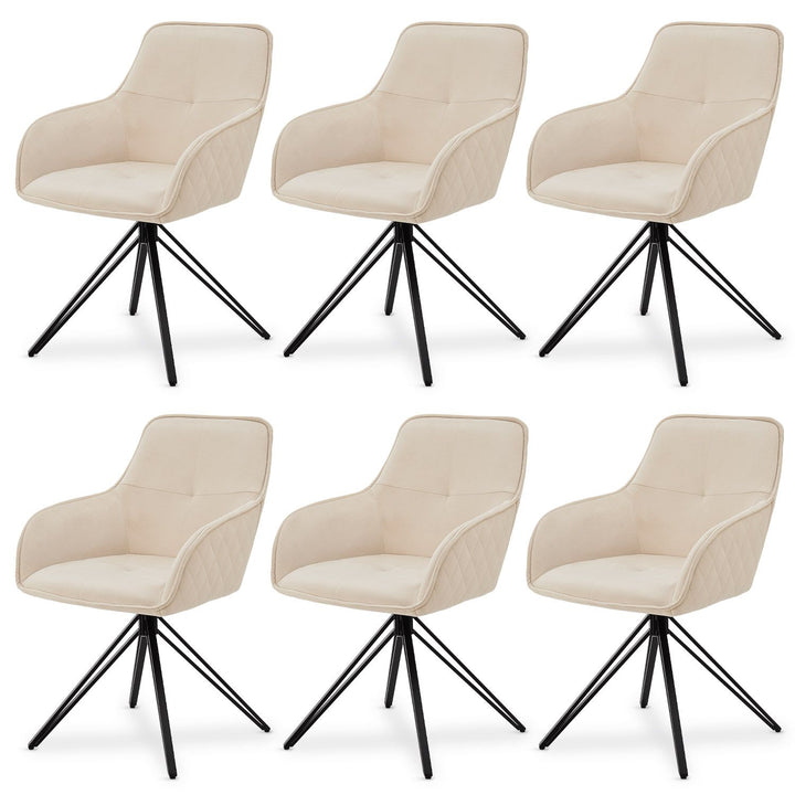 Chaise de salle à manger pivotante en velours Clyde