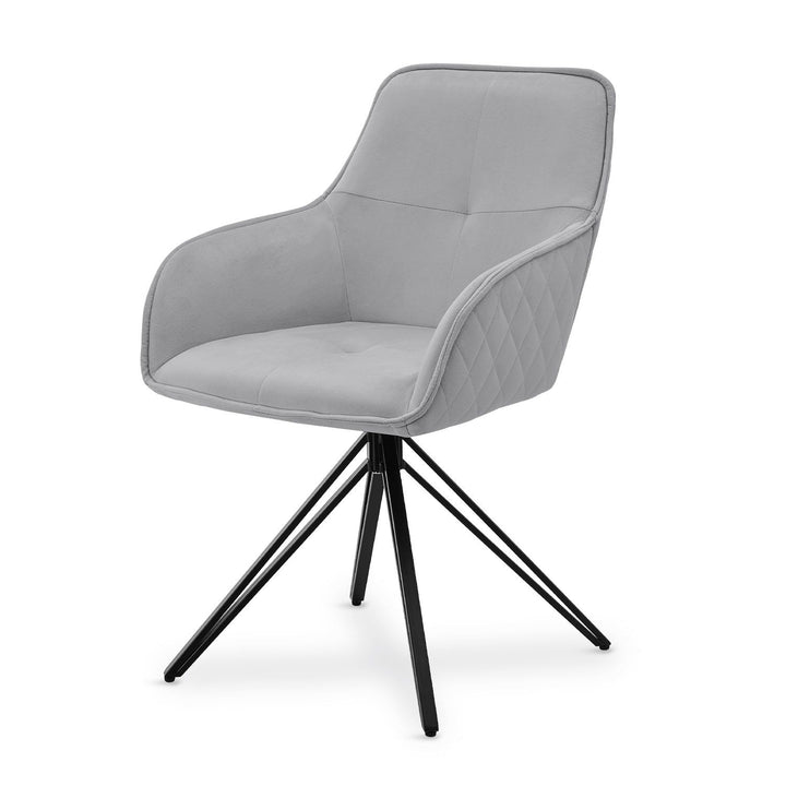 Chaise de salle à manger pivotante en velours Clyde