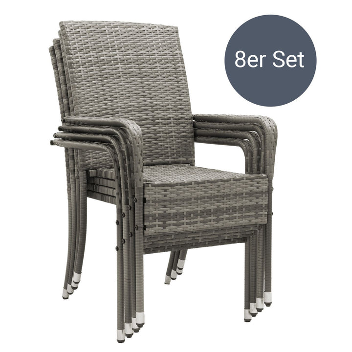 Chaises de jardin en polyrotin Yoro