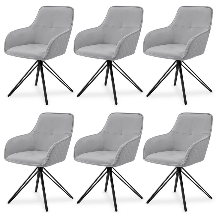 Chaise de salle à manger pivotante en velours Clyde