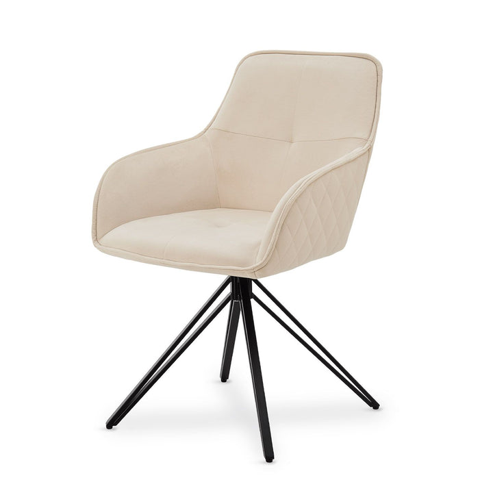 Chaise de salle à manger pivotante en velours Clyde