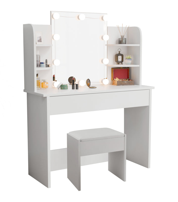 Coiffeuse Bella avec tabouret Melly