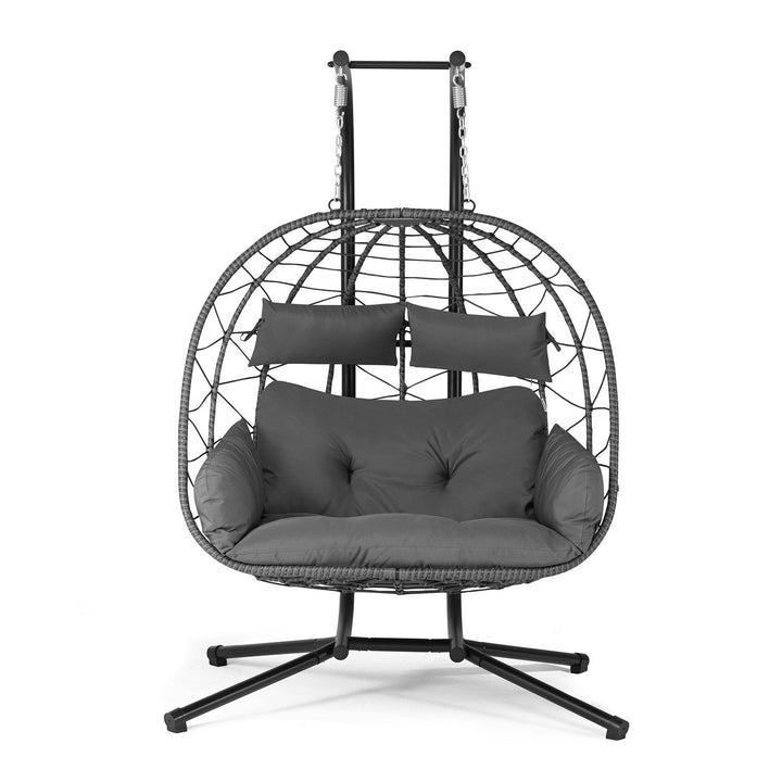Fauteuil suspendu double en polyrotin Aria