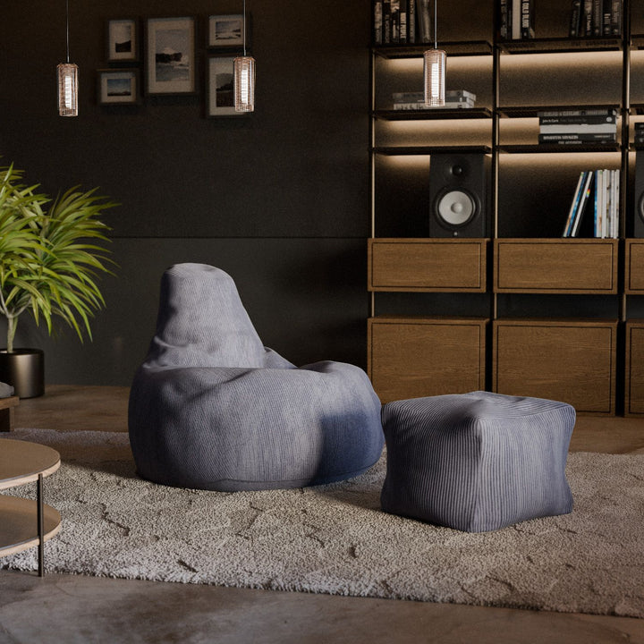 Pouf Chillex avec tabouret