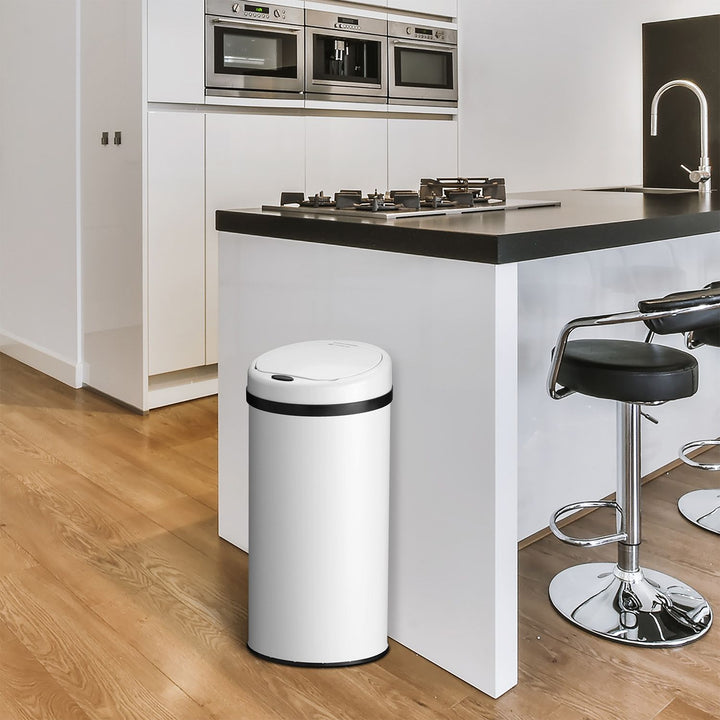 Runder Mülleimer mit Sensor