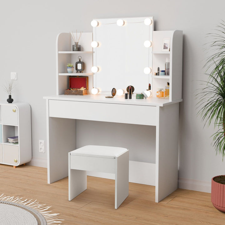 Coiffeuse Bella avec tabouret Melly