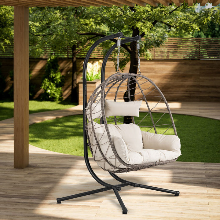 Fauteuil suspendu double en polyrotin Aria