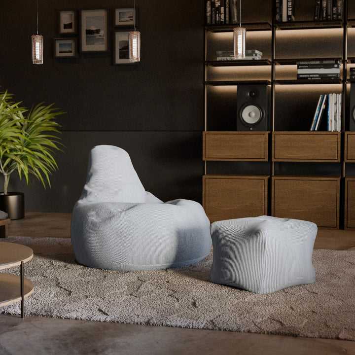 Pouf Chillex avec tabouret