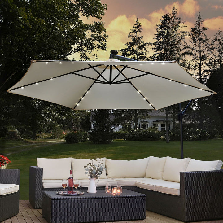 Parasol déporté à LED Brésil
