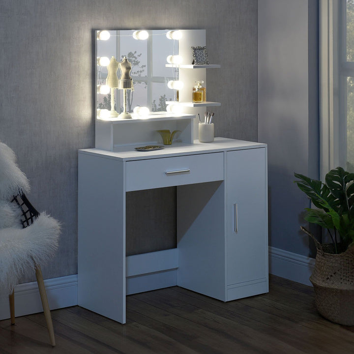 Coiffeuse Zoey avec éclairage LED