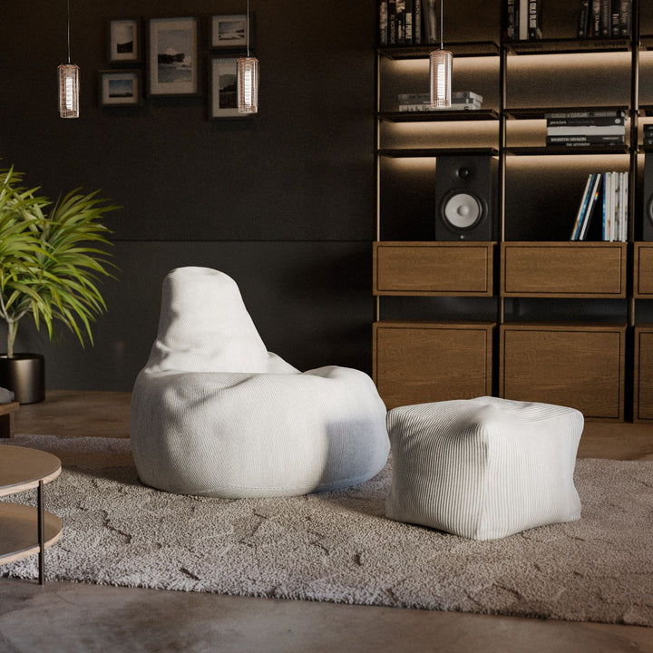 Pouf Chillex avec tabouret