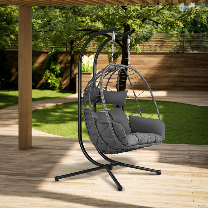 Fauteuil suspendu double en polyrotin Aria