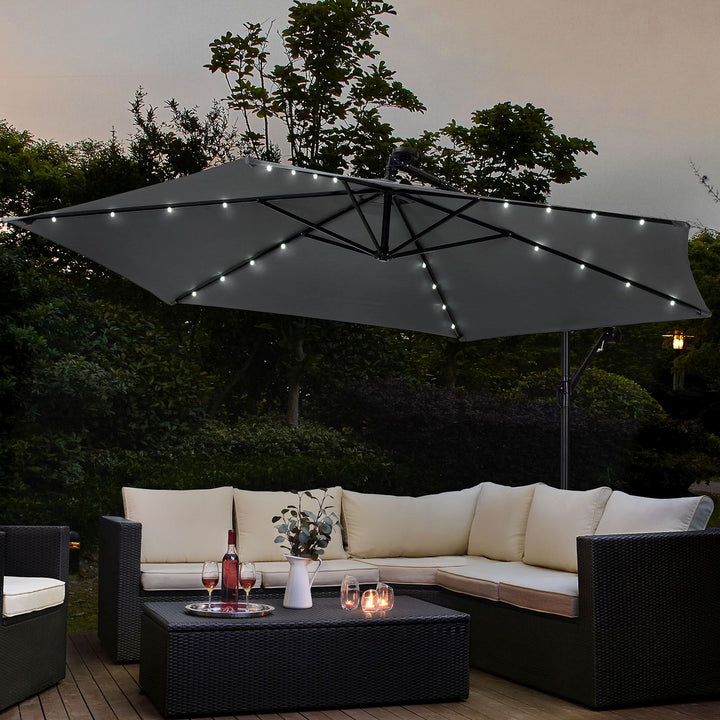 Parasol déporté à LED Brésil