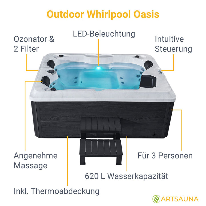 Oasis de bain à remous extérieur