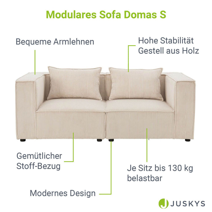 Canapé modulable Domas S - 2 places