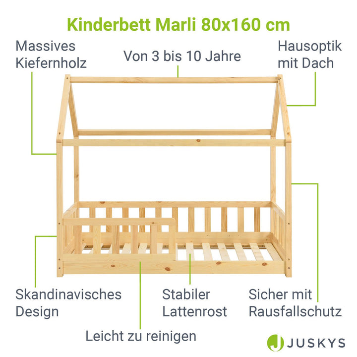 Kinderbett Marli 80 x 160 cm