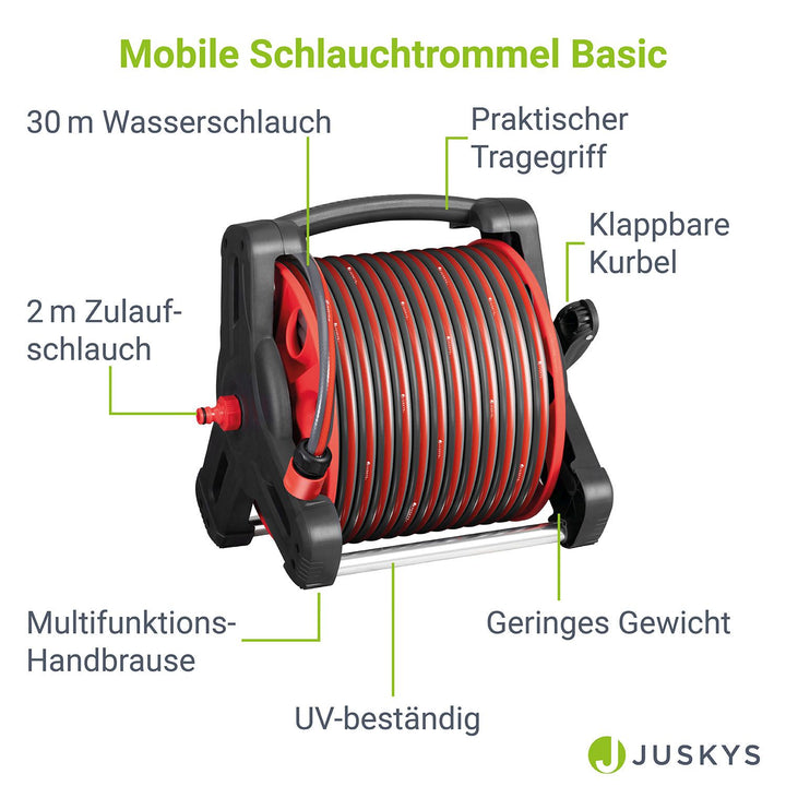 Enrouleur de tuyau mobile Basic 30 m