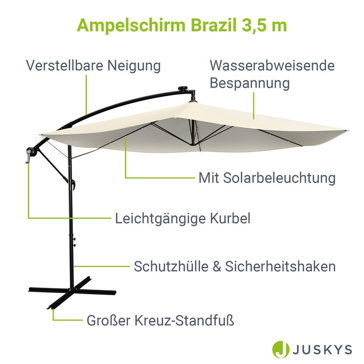 Parasol déporté à LED Brésil