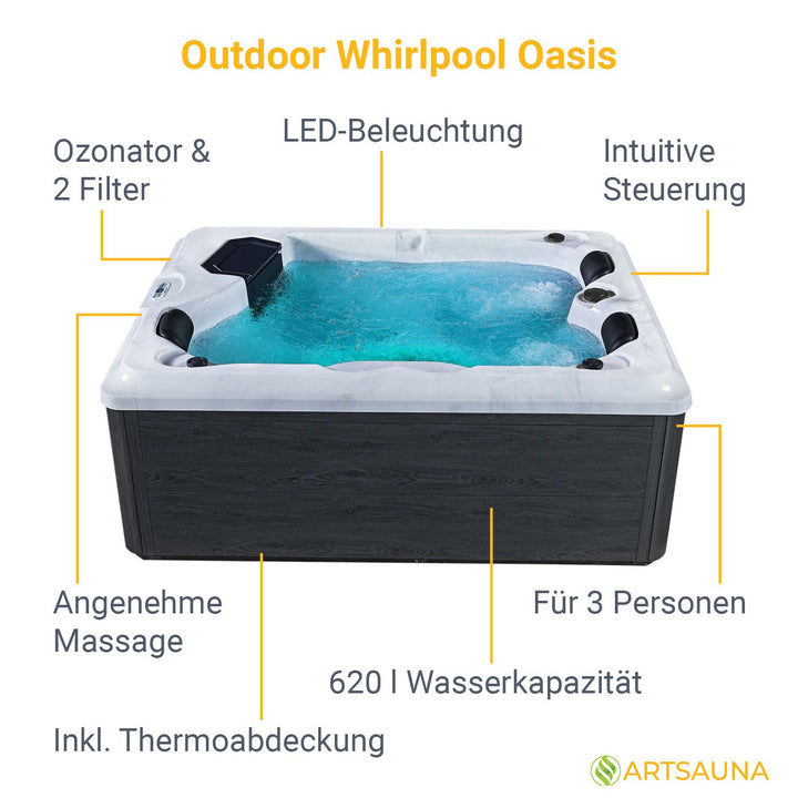 Oasis de bain à remous extérieur