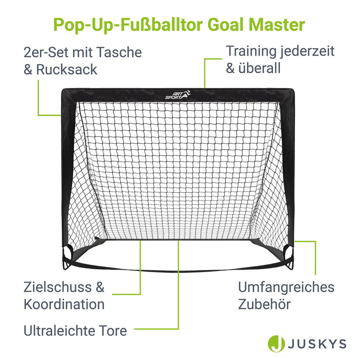 Pop-Up Fußballtor 2er Set Goal Master