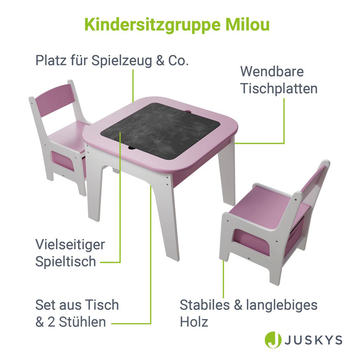 Spieltisch mit zwei Stühlen Milou