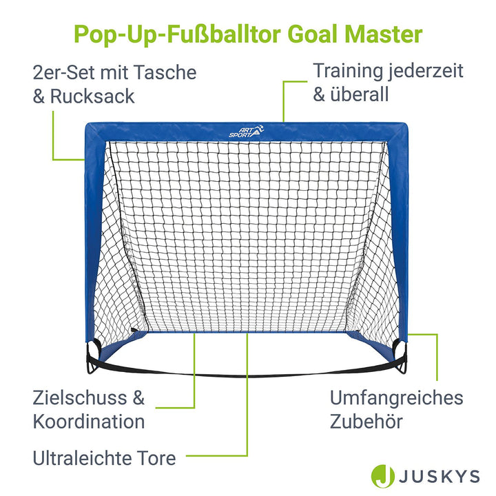 Pop-Up Fußballtor 2er Set Goal Master