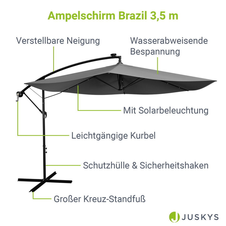 Parasol déporté à LED Brésil