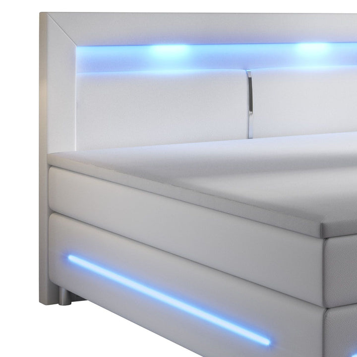 Lit à sommier tapissier Norfolk - cuir artificiel