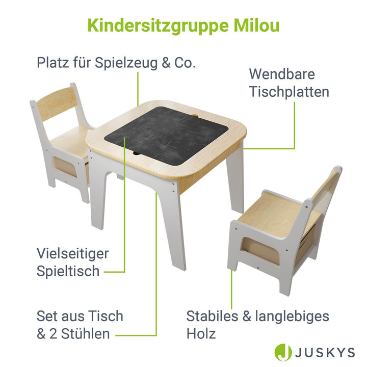 Spieltisch mit zwei Stühlen Milou