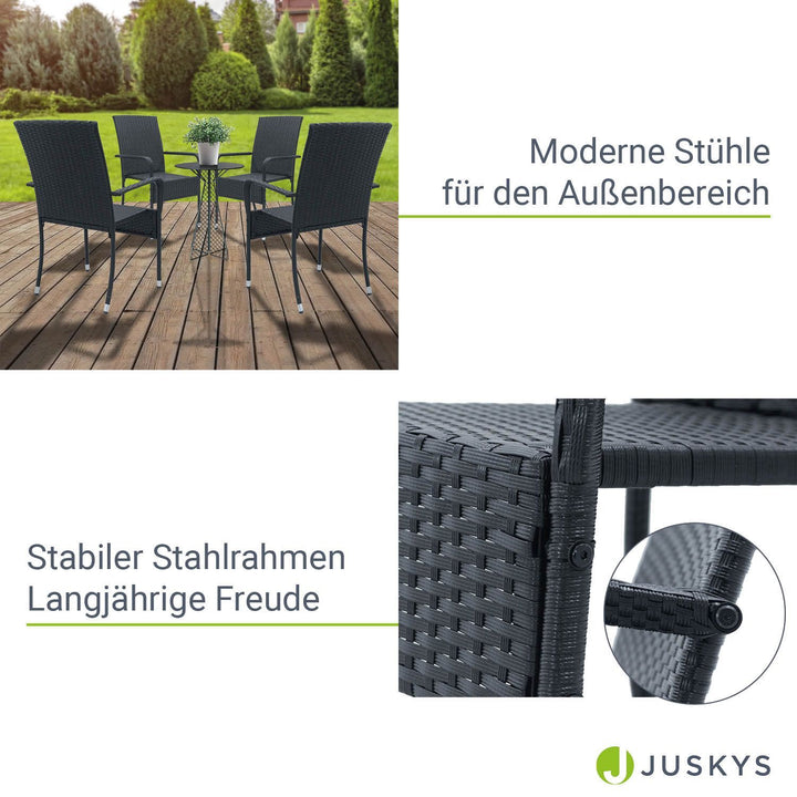 Chaises de jardin en polyrotin Yoro