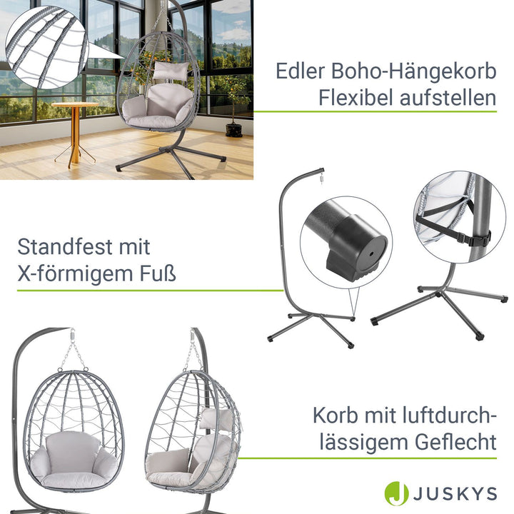 Chaise suspendue Aria avec cadre