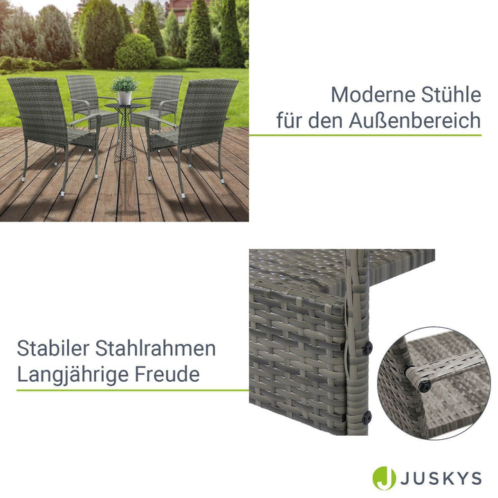 Chaises de jardin en polyrotin Yoro